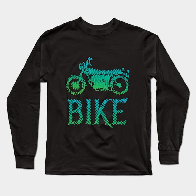 Colorful Bike Long Sleeve T-Shirt by Chenzoss Store